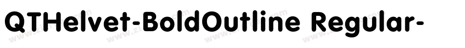 QTHelvet-BoldOutline Regular字体转换